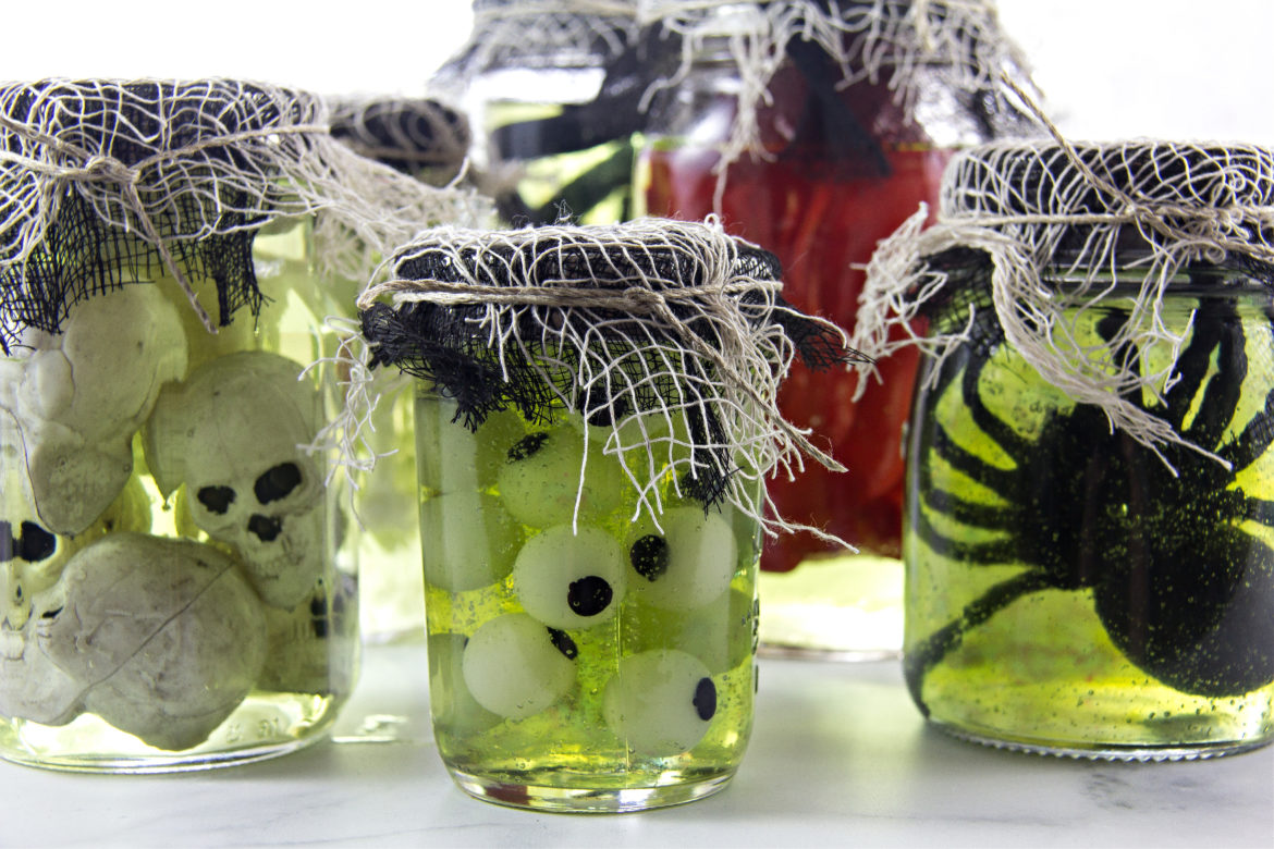 DIY Halloween Decorations Specimen Jars Tonya Staab