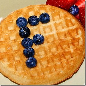 blueberries and waffles