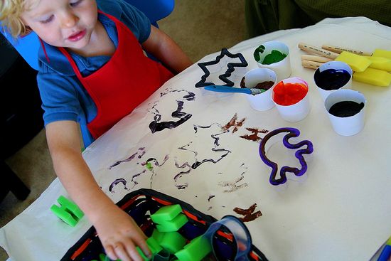 Halloween stamping crafts for kids