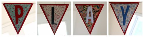 Handmade felt and fabric banner