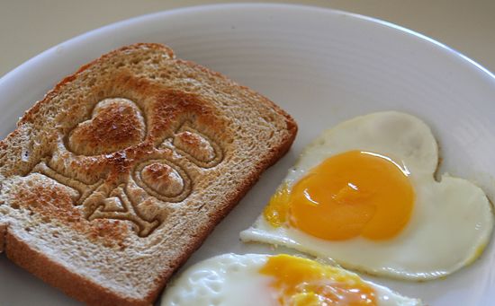 Valentines Day Eggs and Toast