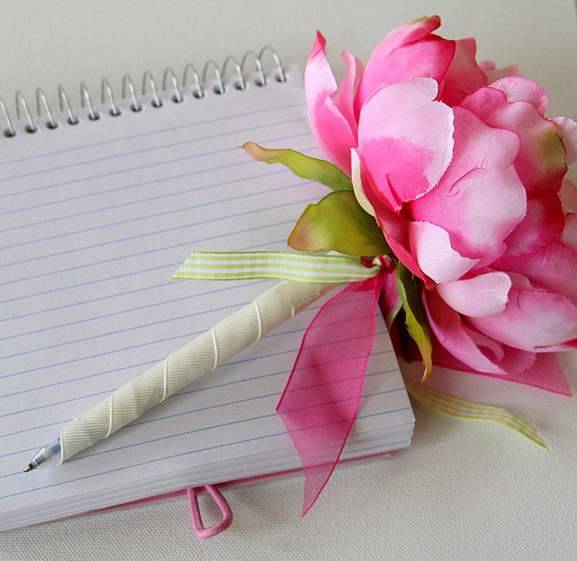 handmade flower pen