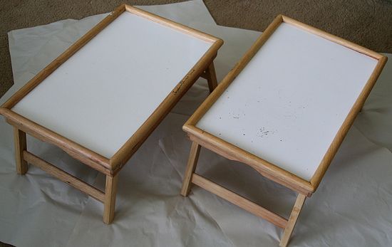 wood tray with legs