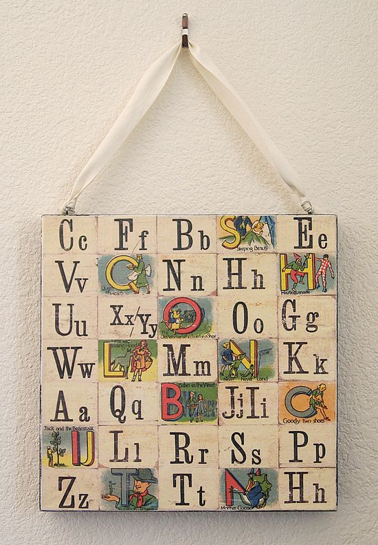 handmade alphabet artwork