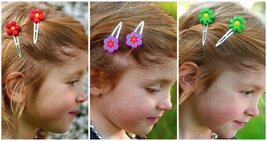 Handmade flower hairclips