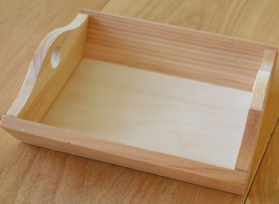 unfinished wood tray