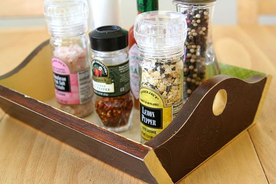 Decorated Wood Tray