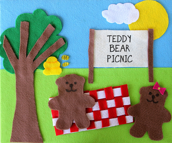 teddy bear picnic felt creation