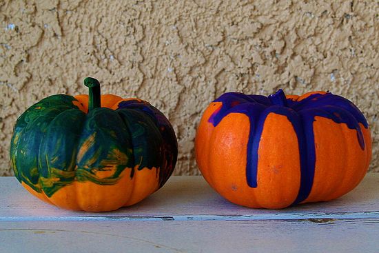 pumpkin decorating for toddlers with paint