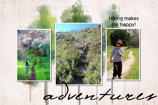 Hiking Scrapbook page