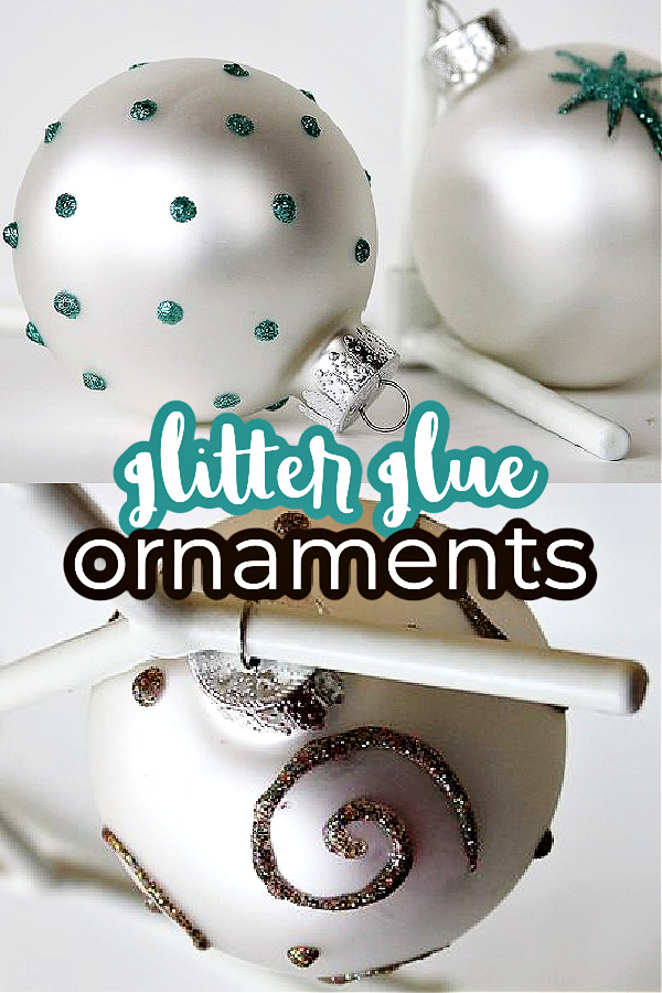 diy glitter glue ornaments