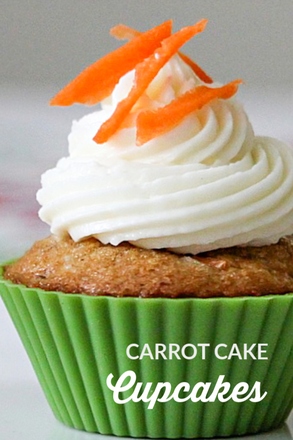 Delicious and easy carrot cake cupcakes with fresh ingredients