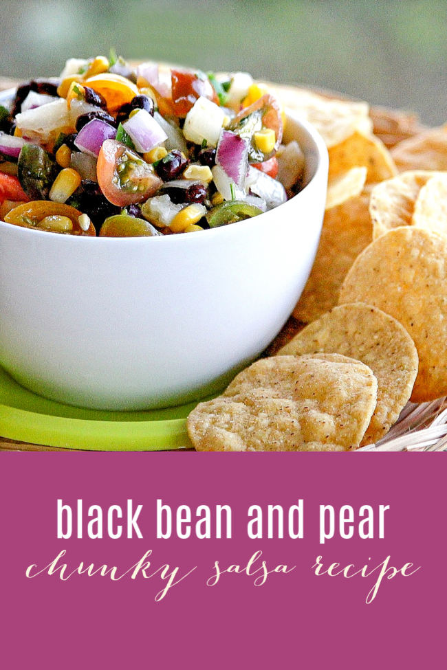 Black bean and pear chunky salsa recipe