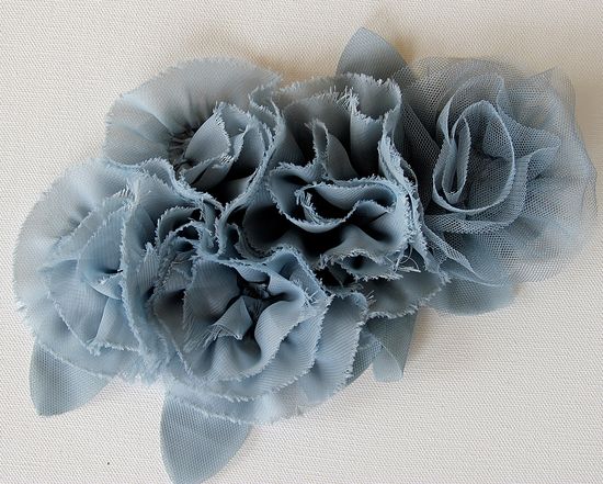 fabric and tulle flower