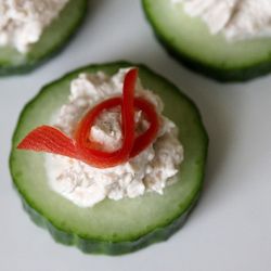 Salmon Cucumber appetizers