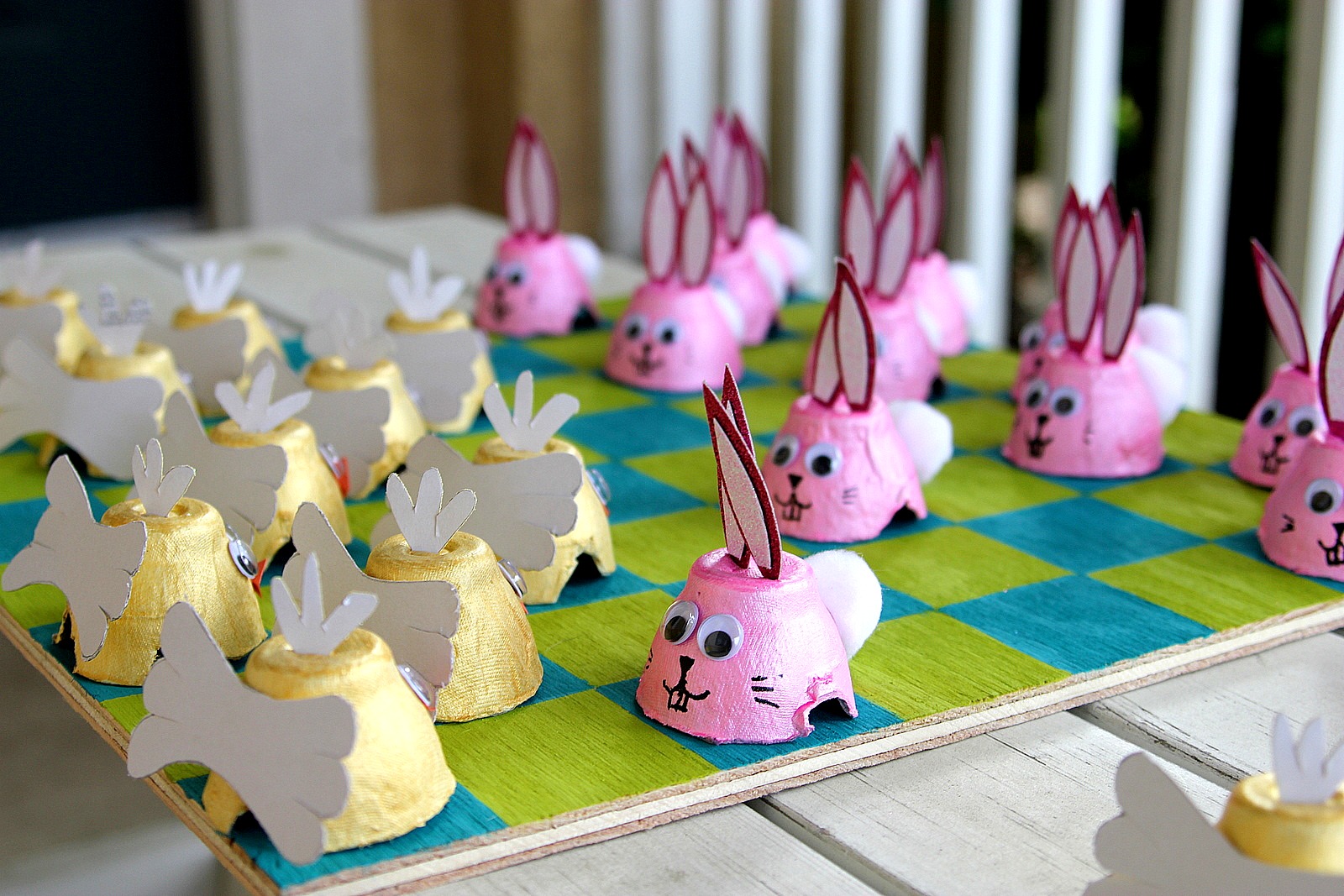 Handmade Easter Checkers With Egg Cartons Tonya Staab