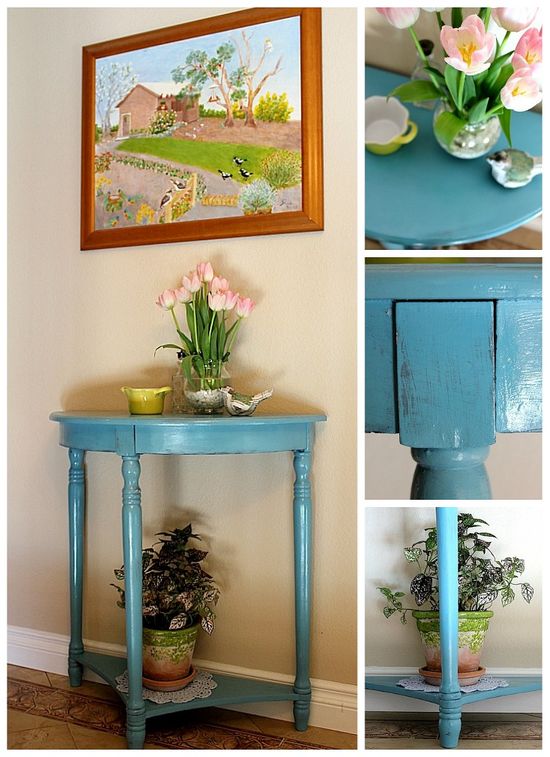 how to paint a hall table