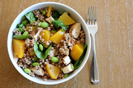 Chicken, Couscous and Peach salad