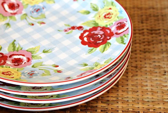 floral tableware