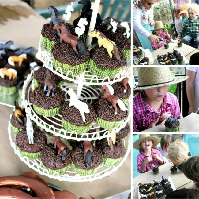 Easy cupcakes for a horse themed birthday party