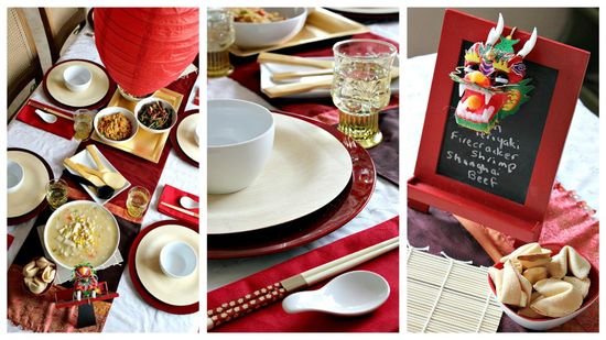 Chinese New Year table setting