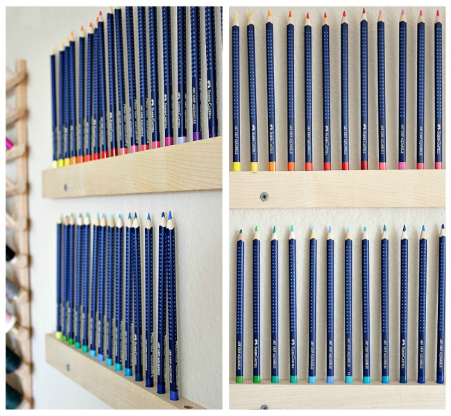 wall mounted pencil holder