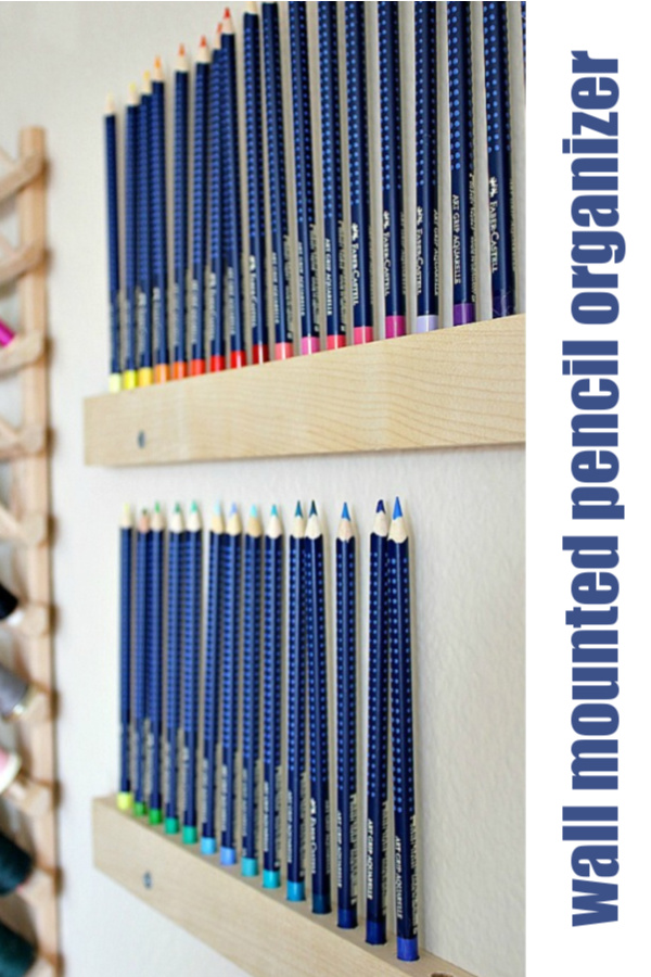 How to make an easy wall mounted pencil organizer