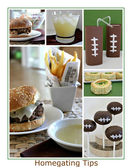 a roundup of homegating tips for the big football game