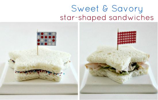 Star shaped sandwiches
