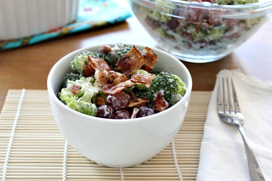 broccoli grape and bacon salad