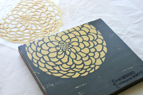 stenciled wood art