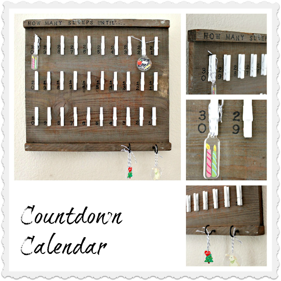 Wood Countdown Calendar 