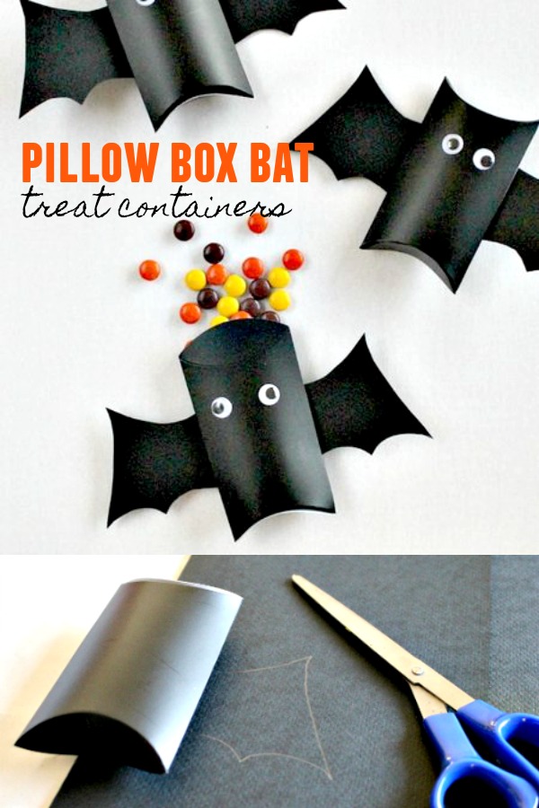 Pillow Box Bat Treat Containers Pinterest image