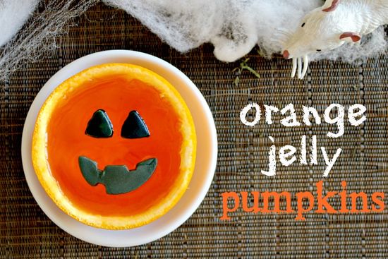 Orange Jelly Pumpkins for Halloween