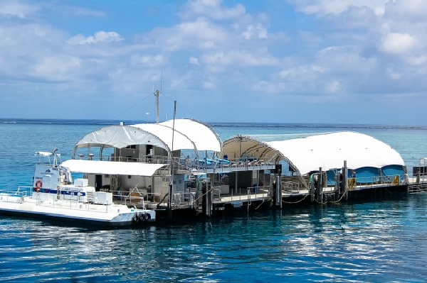 pontoon on the great barrier reef