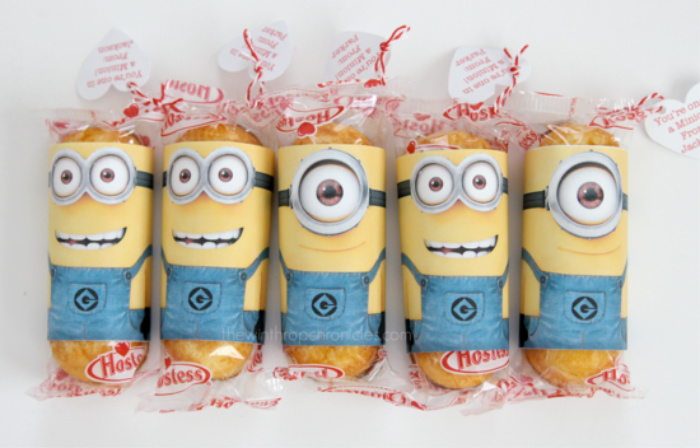twinkies wrapped in minion paper wrappers