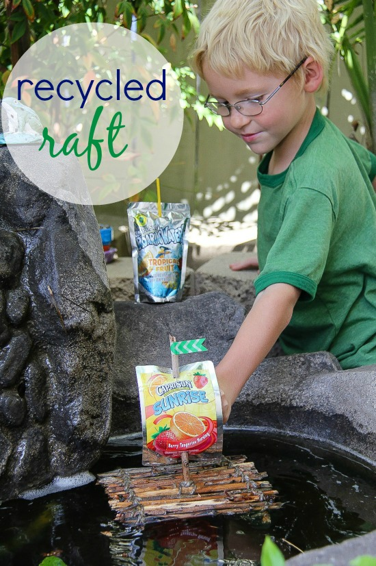 Recycled Raft made with Capri Sun pouches #CapriSunMomFactor