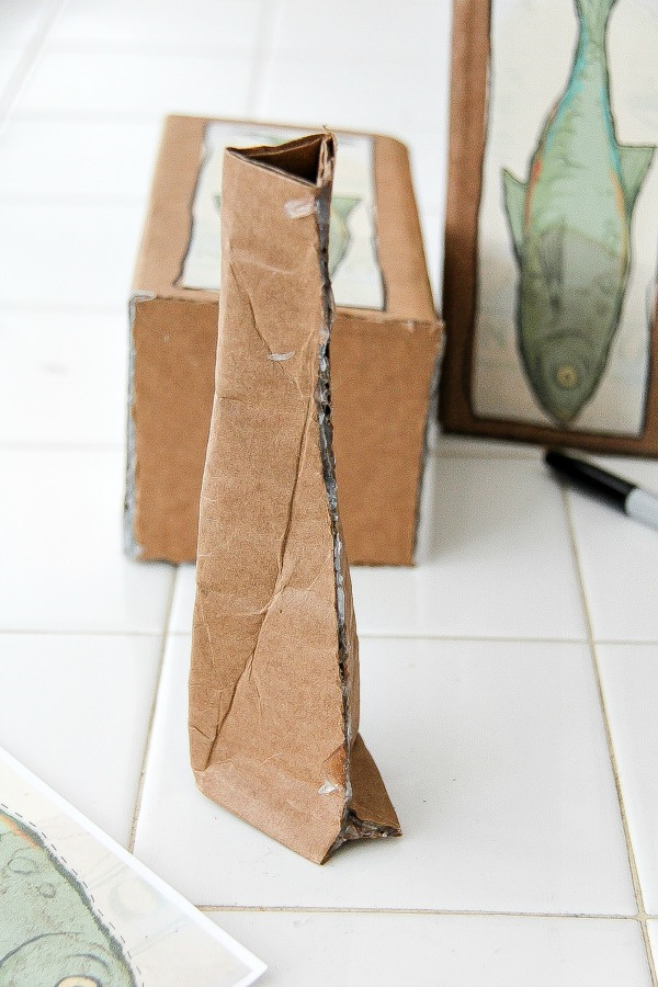 making leg shapes out of cardboard