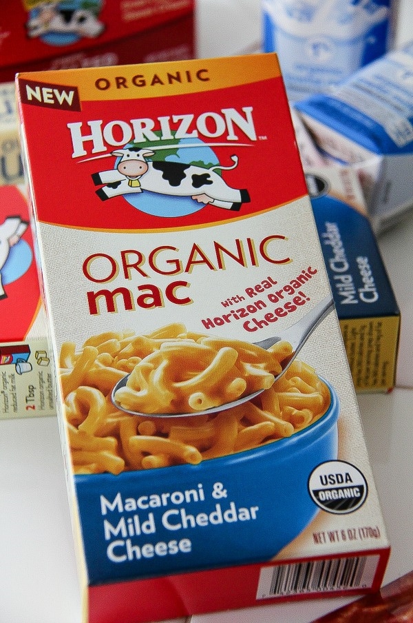 a box of horizon organic mac & cheese