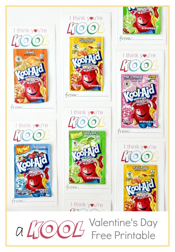 packets of kool-aid on printable valentine's day cards