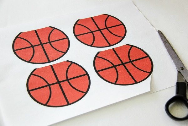 basketballs printed on paper