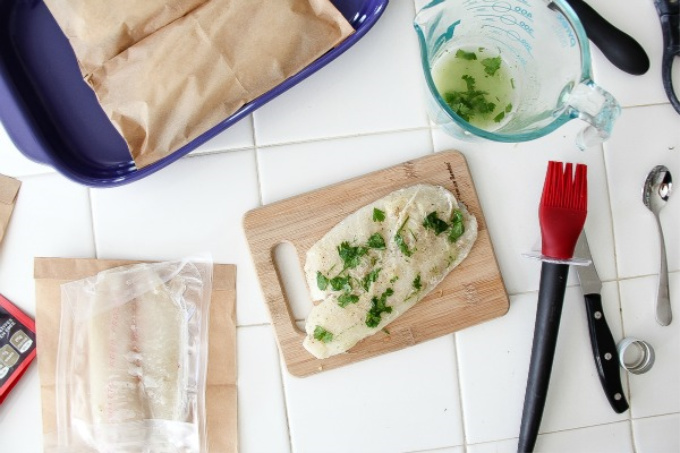 tilapia with a cilantro marinade