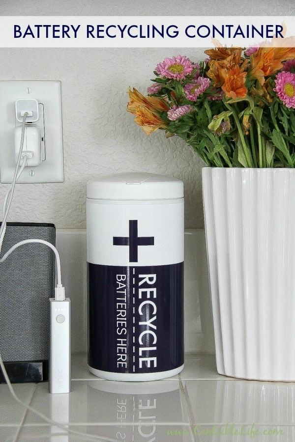 battery recycling container for home