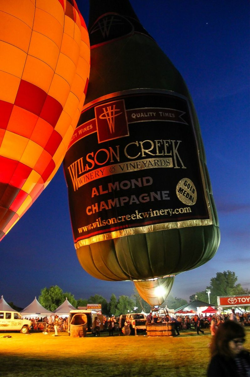 wilson creek winery hot air balloon