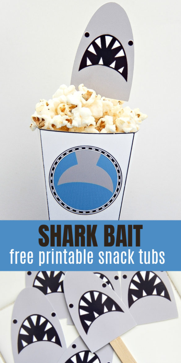 Shark Bait Snack Tubs With Free Printable | Tonya Staab