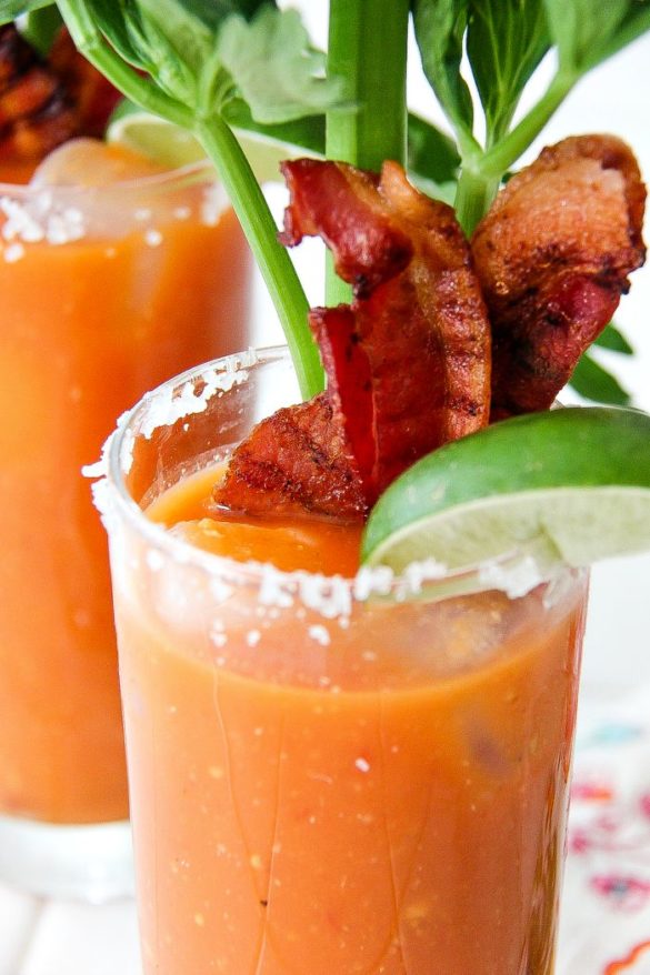 Perfect Brunch Cocktail Homemade Bacon Bloody Mary Tonya Staab