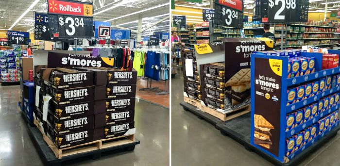 s'mores display at walmart