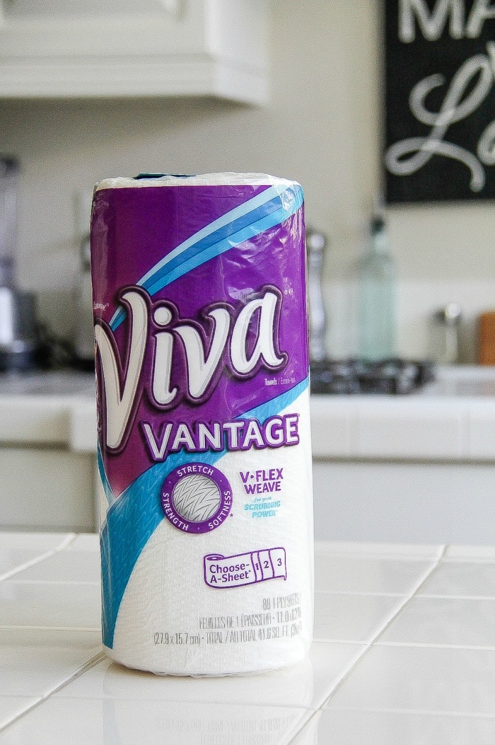 viva paper towels on a kitchen counter