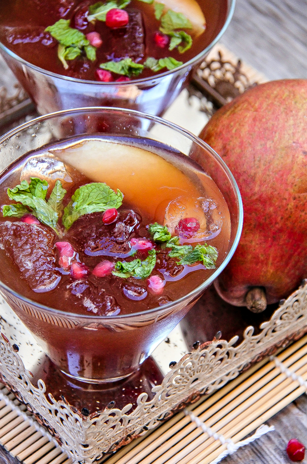 pomegranate pear cocktail