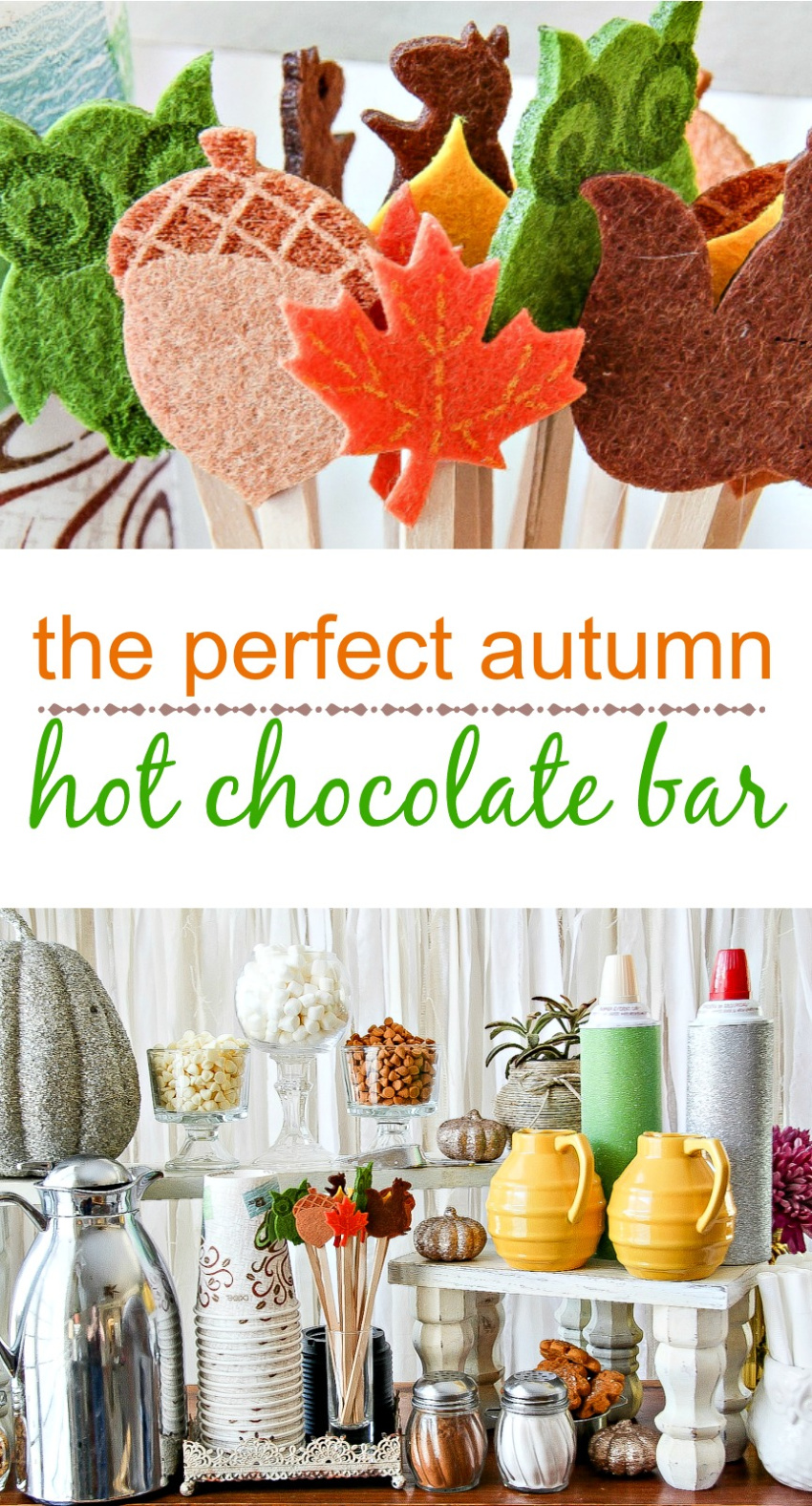 fall hot chocolate bar Pinterest image